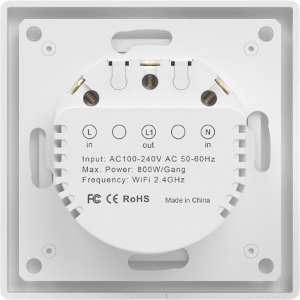 Immax NEO 07538L - Έξυπνος διακόπτης με 1 πλήκτρο 230V Wi-Fi Tuya