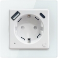 Immax NEO 07552L - Έξυπνη πρίζα τύπου F 16A/230V + 1xUSB-A+1xUSB-C PD 20W Tuya