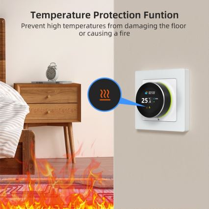 Immax NEO 07555L - Θερμοστάτης για ηλεκτρική ενδοδαπέδια θέρμανση SMART 230V/16A