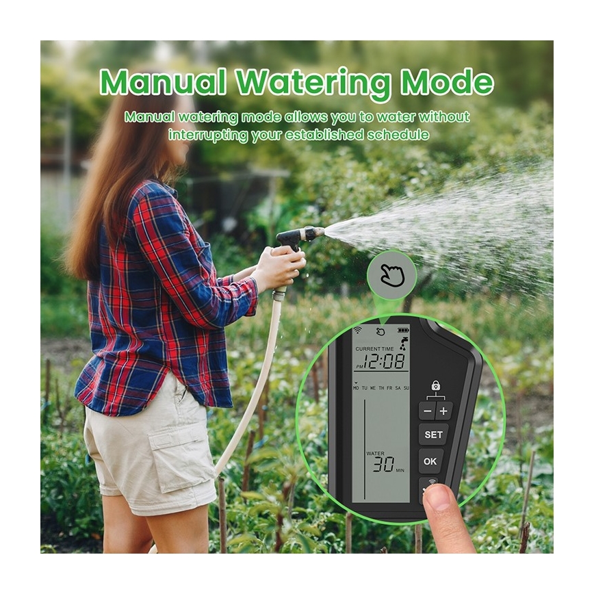 Immax NEO 07556L - Βαλβίδα άρδευσης με 4 μπαταρίες AA, IP65, Wi‑Fi (Tuya)