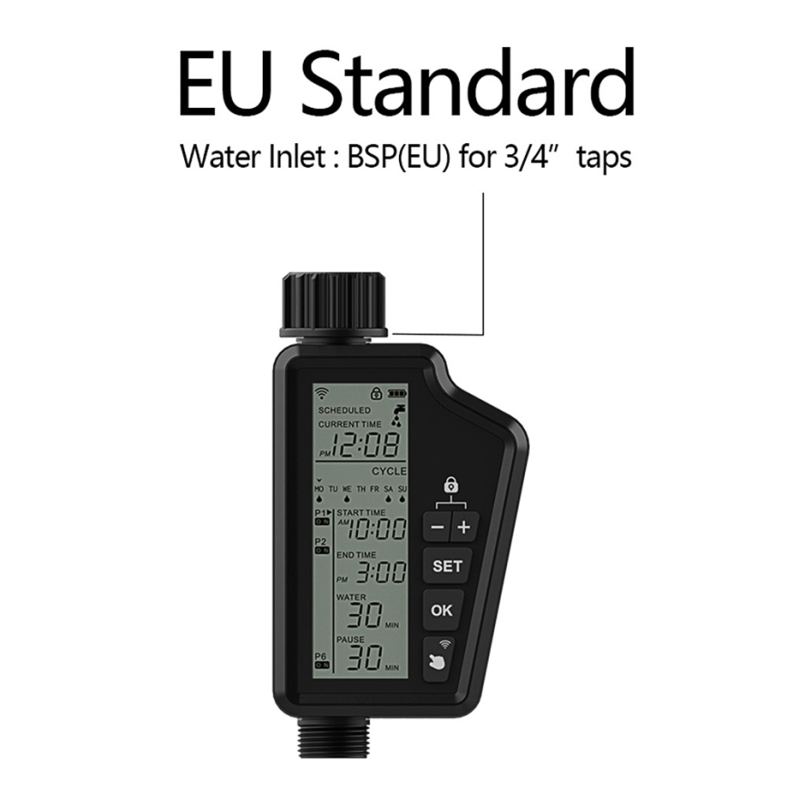 Immax NEO 07556L - Βαλβίδα άρδευσης με 4 μπαταρίες AA, IP65, Wi‑Fi (Tuya)