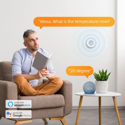 Immax NEO 07557L - Έξυπνος αισθητήρας θερμοκρασίας και υγρασίας 1xCR2430 Tuya