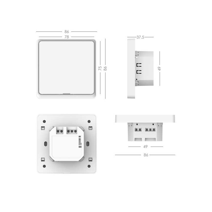 Immax NEO 07569L -  Διακόπτης μονός SMART 230V Wi-Fi Tuya