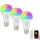 Immax NEO 07712CDO - ΣΕΤ 3x LED RGB+CCT Επιτραπέζια λάμπα dimming E27/9W/230V Wi-Fi Tuya + τηλεχειριστήριο