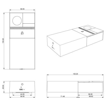 Immax NEO 07728L - Κουδούνι με κάμερα NEO LITE  Smart Wi-Fi Tuya IP54