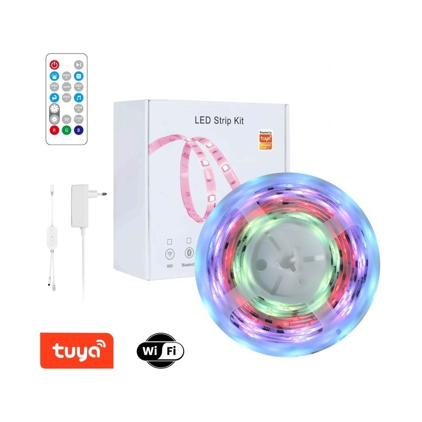 Immax NEO 07734L - LED RGB Dimmable ταινία NEO LITE LED/18W/230V 5 m MUSIC IP65 Wi-Fi Tuya + τηλεκοντρόλ