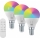 Immax NEO 07745CDO - Σετ 3x LED RGB+CCT Ρυθμιζόμενη λάμπα E14/6W/230V Tuya Wi-Fi + τηλεχειριστήριο