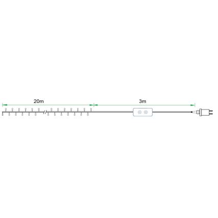 Immax NEO 07749L - Λαμπάκια LED Dimming εξωτερικού χώρου NEO LITE 200xLED/8 λειτουργίες 23m 2700-6500K IP44 Wi-Fi Tuya