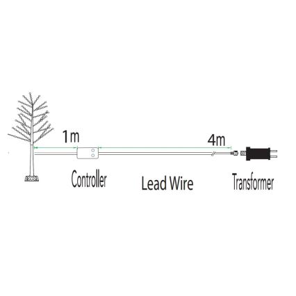 Immax NEO 07750L - LED RGB+CW Dimming Εξωτερικού χώρου Χριστουγεννιάτικη διακόσμηση NEO LITE LED/7,2W/230V 1,8m IP44 Wi-Fi Tuya tree