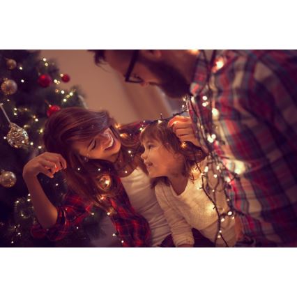 Immax NEO 07756L - Ρυθμιζόμενη LED γιρλάντα εξωτερικού χώρου NEO LITE 400xLED/10 λειτουργίες 43m IP44 Wi‑Fi Tuya πολύχρωμη