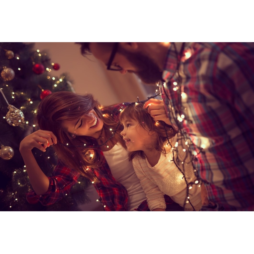 Immax NEO 07756L - Ρυθμιζόμενη LED γιρλάντα εξωτερικού χώρου NEO LITE 400xLED/10 λειτουργίες 43m IP44 Wi‑Fi Tuya πολύχρωμη