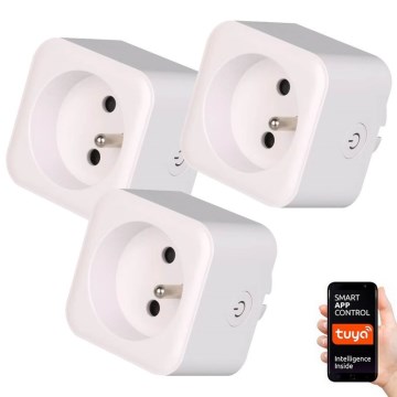 Immax NEO 07762C - ΣΕΤ 3x Έξυπνες πρίζες NEO LITE 3680W/230V/16A Wi-Fi Tuya