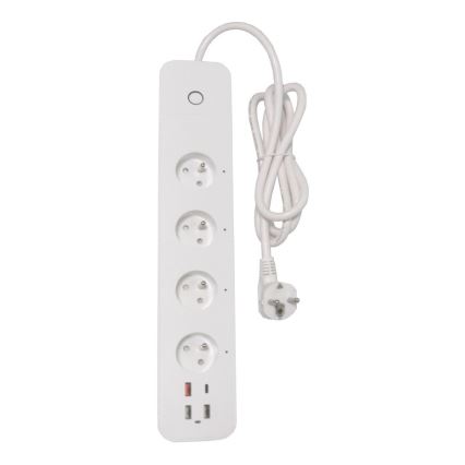 Immax NEO 07771L- Καλώδιο επέκτασης NEO LITE Smart 4AC+3xUSB+1xUSB C Wi-Fi Tuya