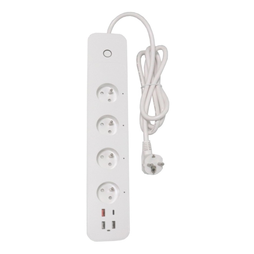 Immax NEO 07771L- Καλώδιο επέκτασης NEO LITE Smart 4AC+3xUSB+1xUSB C Wi-Fi Tuya