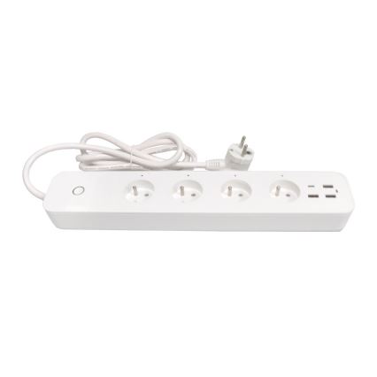 Immax NEO 07771L- Καλώδιο επέκτασης NEO LITE Smart 4AC+3xUSB+1xUSB C Wi-Fi Tuya