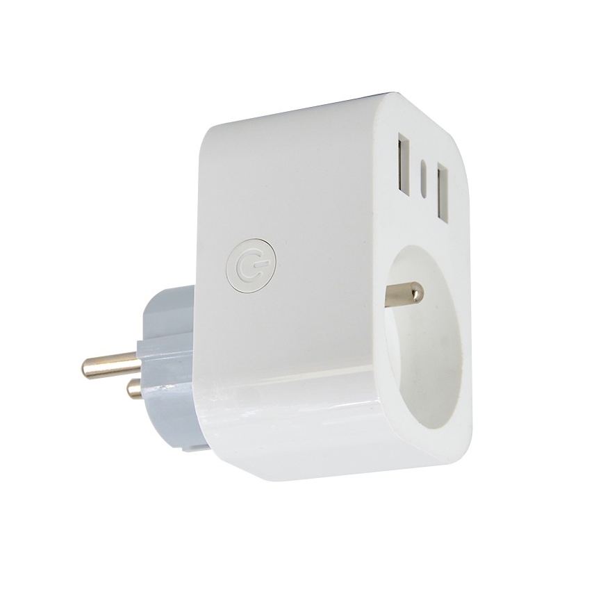 Immax NEO 07772L - Έξυπνη πρίζα splitter 16A/230V + 2xUSB+1xUSB C Wi-Fi Tuya