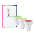Immax NEO 07777C - Σετ 3x LED RGB+CCT Λαμπτήρας GU10/4,8W/230V με ρύθμιση φωτεινότητας Tuya