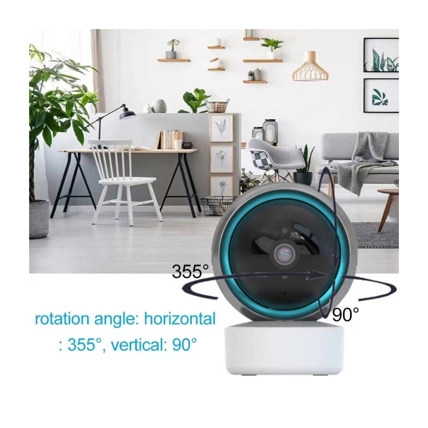Immax NEO 07781L - Smart κάμερα εσωτερικού χώρου με αισθητήρα EYE NEO LITE 355° P/T 5MP Wi-Fi Tuya