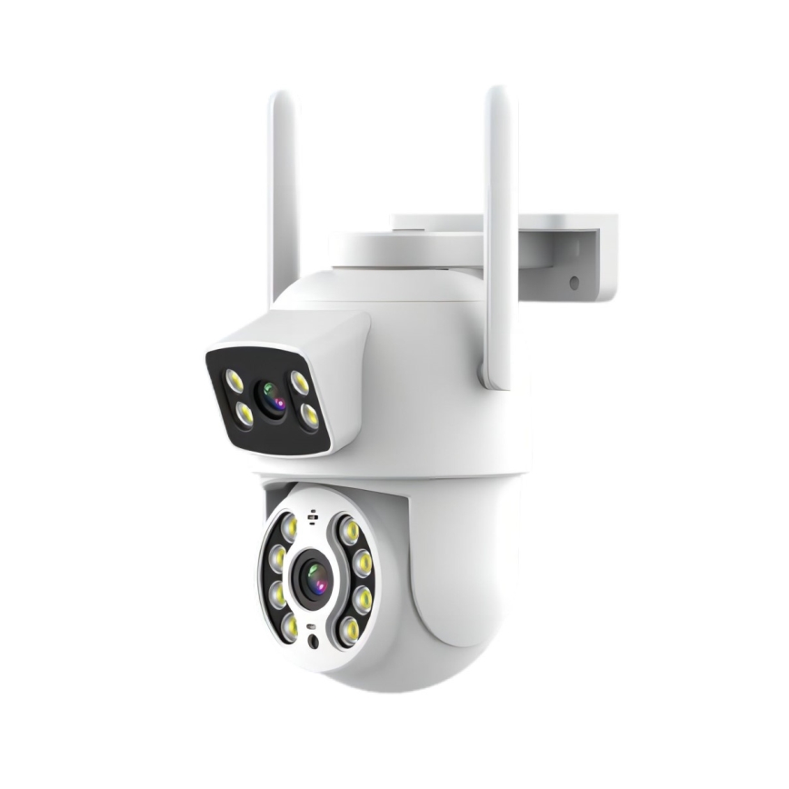 Immax NEO 07783L - Smart κάμερα εξωτερικού χώρου με αισθητήρα DOUBLE 355° P/T 2x2MP IP65 Wi-Fi Tuya