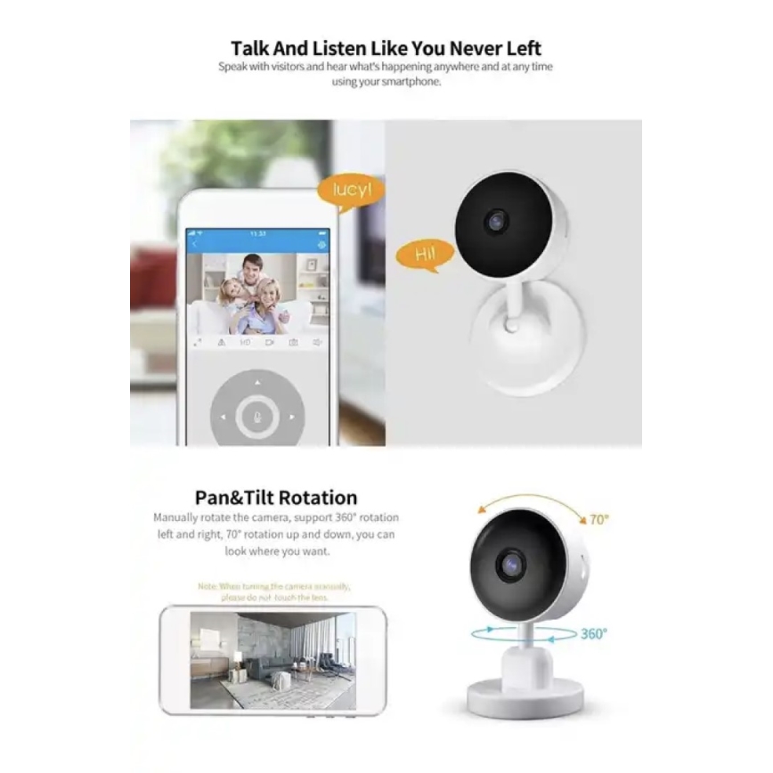 Immax NEO 07784L - Smart camera εσωτερικού χώρου NEO LITE 3MP Wi-Fi Tuya