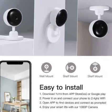 Immax NEO 07784L - Smart camera εσωτερικού χώρου NEO LITE 3MP Wi-Fi Tuya