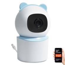 Immax NEO 07788L - Έξυπνη κάμερα με αισθητήρα 355° 50° P/T 4MP Wi-Fi Tuya μπλε