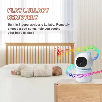 Immax NEO 07788L - Έξυπνη κάμερα με αισθητήρα 355° 50° P/T 4MP Wi-Fi Tuya μπλε
