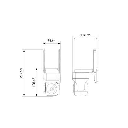 Immax NEO 07793L - Έξυπνη εξωτερική κάμερα με αισθητήρα CUBE 4MP 5V IP65 Wi-Fi Tuya
