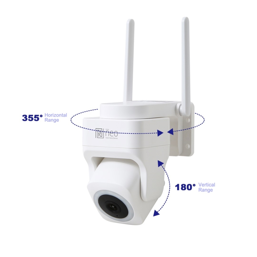 Immax NEO 07793L - Έξυπνη εξωτερική κάμερα με αισθητήρα CUBE 4MP 5V IP65 Wi-Fi Tuya