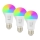 Immax NEO 07794CDO - Σετ 3x LED RGB+CCT ρυθμιζόμενες λάμπες E27/14W/230V 2700K-6500K Tuya Wi-Fi + τηλεχειριστήριο
