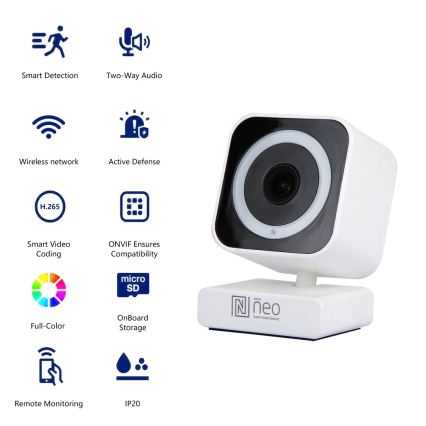 Immax NEO 07796L-Έξυπνη κάμερα εσωτερικού χώρου με αισθητήρα LITTLE CUBE 3MP 5V Wi-Fi Tuya