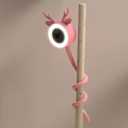 Immax NEO 07798L - Έξυπνο επαναφορτιζόμενο μόνιτορ μωρού 5V Wi-Fi Tuya ροζ