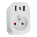 Immax NEO 07799L - Έξυπνο πολύπριζο 16A/230V + 2xUSB+1xUSB C Wi-Fi Tuya
