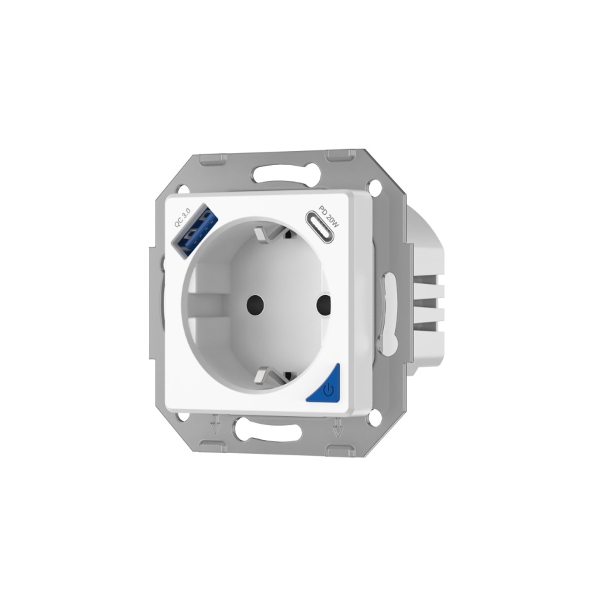 Immax NEO 07801L - Έξυπνη πρίζα 16A/230V + 1xUSB-A+1xUSB C Tuya