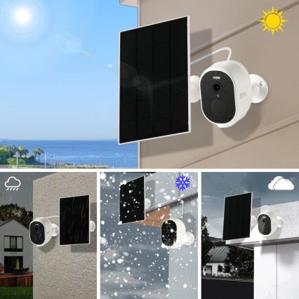 Immax NEO 07802L - Έξυπνη εξωτερική ηλιακή κάμερα με αισθητήρα BARREL 5000 mAh Wi-Fi Tuya IP65