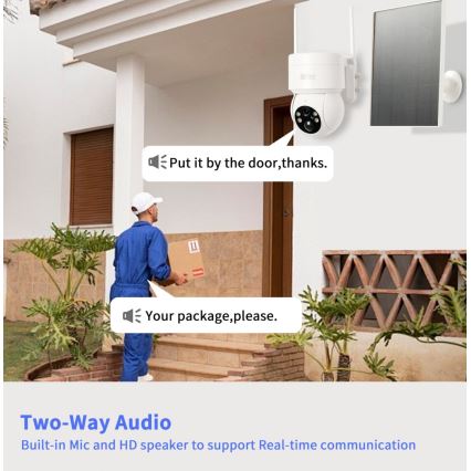 Immax NEO 07803L - Έξυπνη εξωτερική ηλιακή κάμερα με αισθητήρα SENTRY 6000 mAh Wi-Fi Tuya IP65