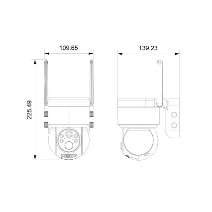 Immax NEO 07803L - Έξυπνη ηλιακή κάμερα εξωτερικού χώρου με αισθητήρα SENTRY 6000 mAh Wi-Fi Tuya IP65