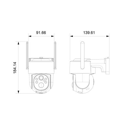 Immax NEO 07804L - Έξυπνη ηλιακή κάμερα εξωτερικού χώρου με αισθητήρα 9000 mAh Wi-Fi Tuya IP65