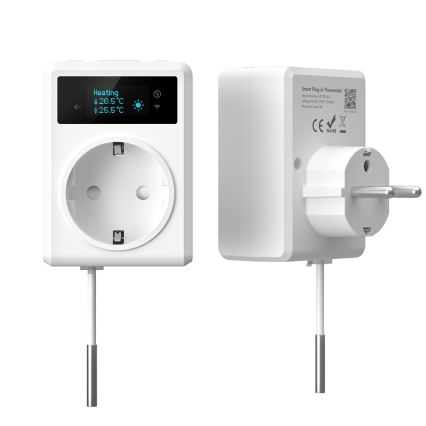 Immax NEO 07811L - Έξυπνη πρίζα με θερμόμετρο F 3680W Wi-Fi