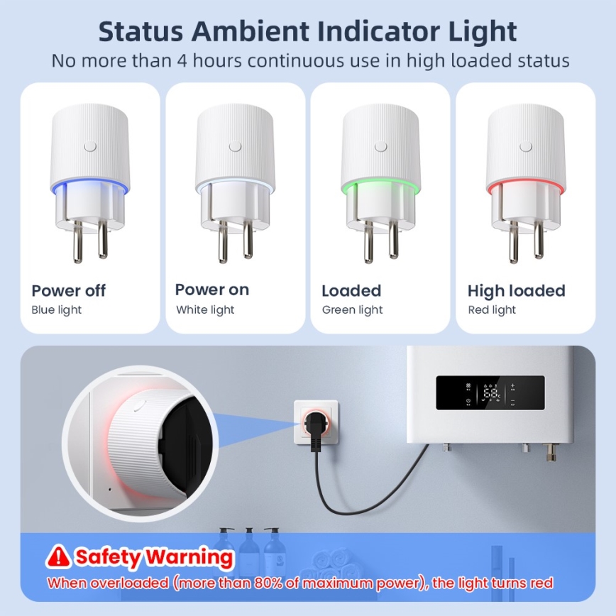 Immax NEO 07812L - Έξυπνη πρίζα E 3500W Wi-Fi
