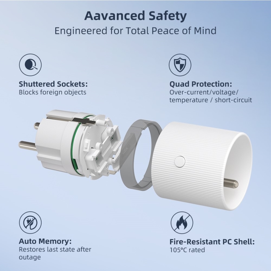 Immax NEO 07812L - Έξυπνη πρίζα E 3500W Wi-Fi