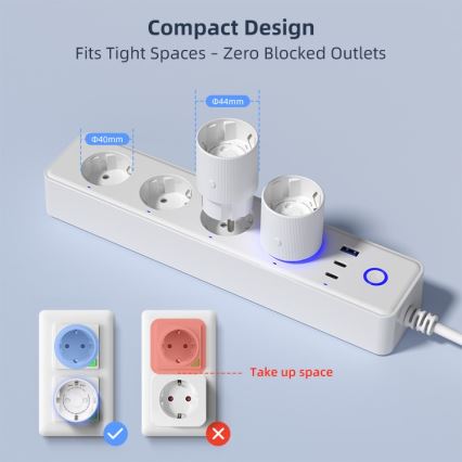 Immax NEO 07813L - Έξυπνη πρίζα τύπου F 3500W Tuya Wi-Fi