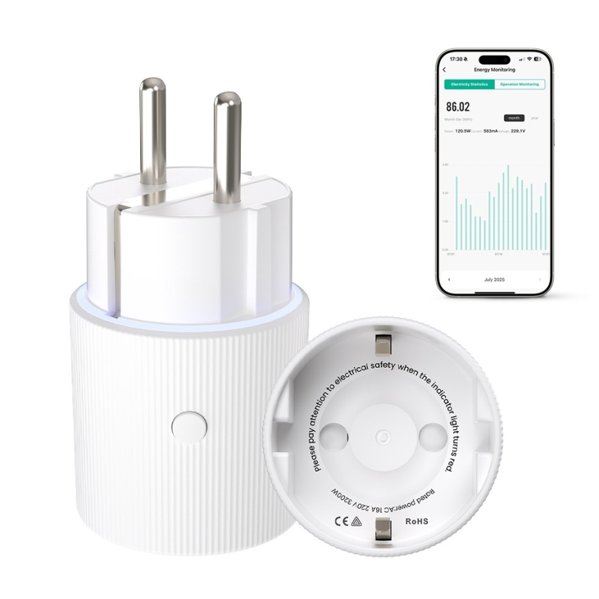 Immax NEO 07813L - Έξυπνη πρίζα τύπου F 3500W Tuya Wi-Fi