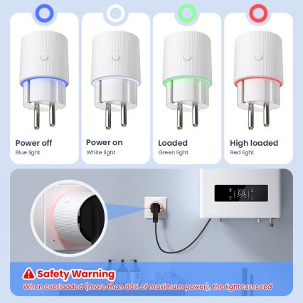 Immax NEO 07813L - Έξυπνη πρίζα τύπου F 3500W Tuya Wi-Fi