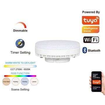 Immax NEO 07816L - LED RGB+CCT Ρυθμιζόμενη λάμπα GX53/14W/230V 2700-6500K Wi-Fi Tuya