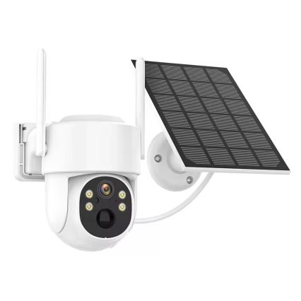 Immax NEO 07820L - Έξυπνη εξωτερική ηλιακή κάμερα με αισθητήρα, μπαταρία 6000 mAh, προστασία IP65, συμβατή με Tuya