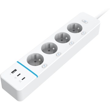 Immax NEO 07821L - Προέκταση ρεύματος NEO LITE Smart 4 AC + 1×USB + 2×USB‑C με Wi‑Fi
