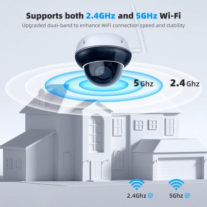 Immax NEO 07825L - Έξυπνη εξωτερική κάμερα τύπου DOME 5MP 230V IP66 TUYA Wi-Fi