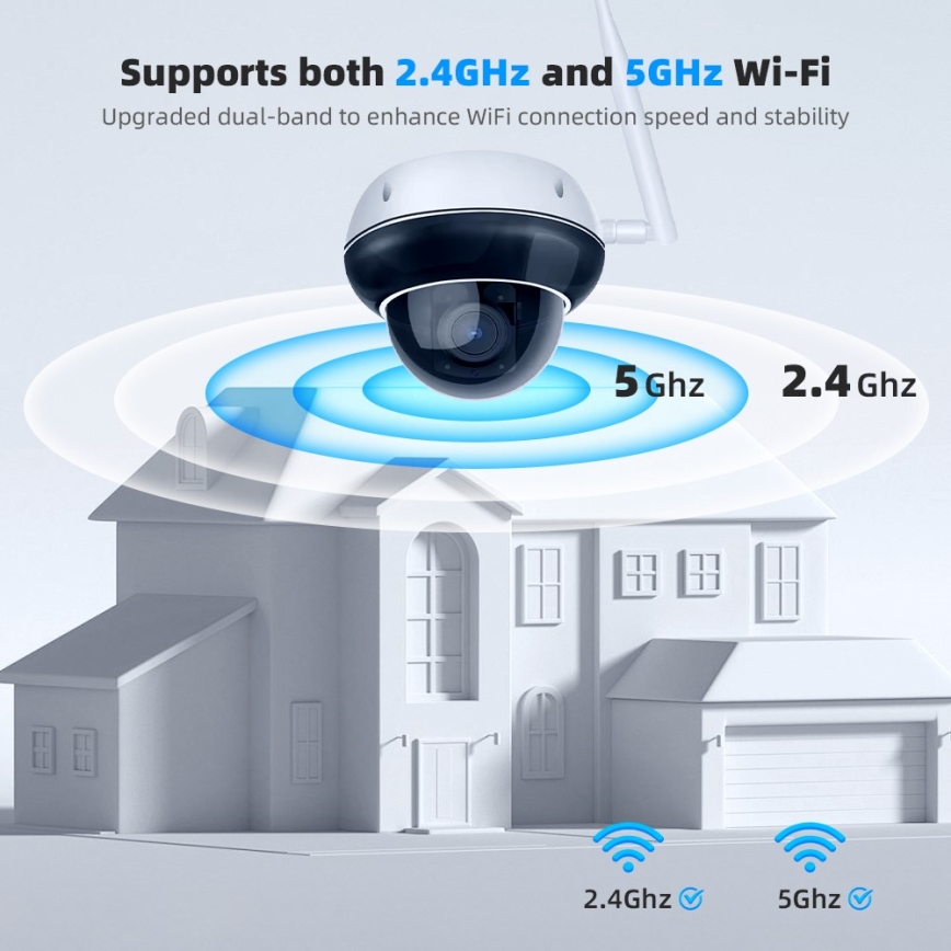 Immax NEO 07825L - Έξυπνη εξωτερική κάμερα τύπου DOME 5MP 230V IP66 TUYA Wi-Fi