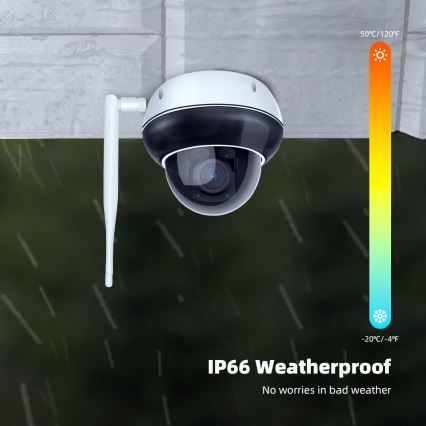 Immax NEO 07825L - Έξυπνη εξωτερική κάμερα τύπου DOME 5MP 230V IP66 TUYA Wi-Fi